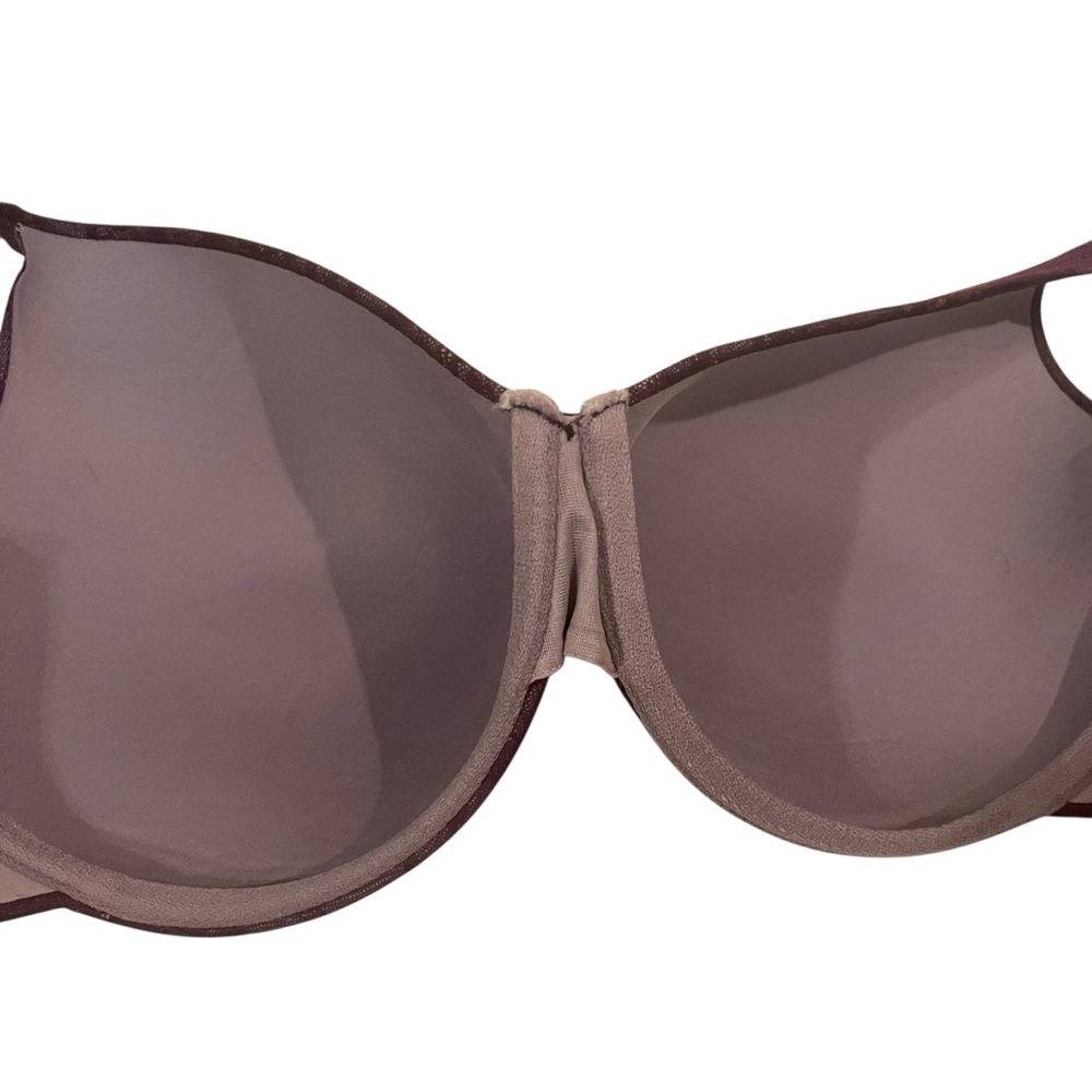 CACIQUE Back Smoothing Full Coverage Bra Plum Purple Lace - Picture 4 of 6